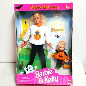 🌻1995 Happy Halloween Barbie & Kelly Dolls